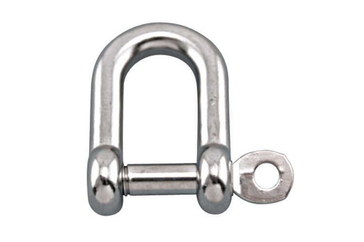 Stainless Steel Straight D Shackle with Captive Pin, S0115-CP04, S0115-CP05, S0115-CP06, S0115-CP08, S0115-CP10, S0115-CP12